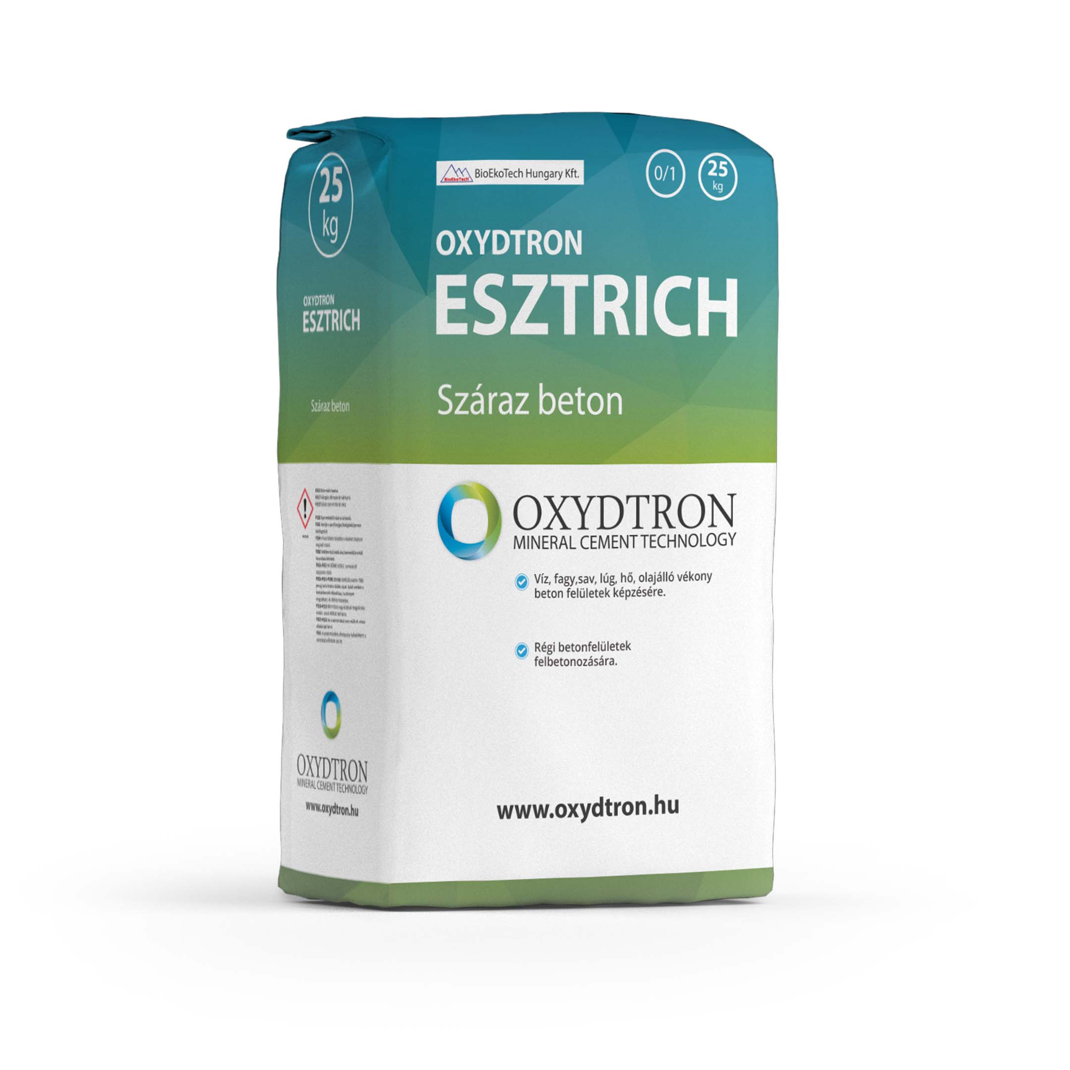 Oxydtron Esztrich Сухой бетон, армированный волокном, с высокой прочностью на сжатие.